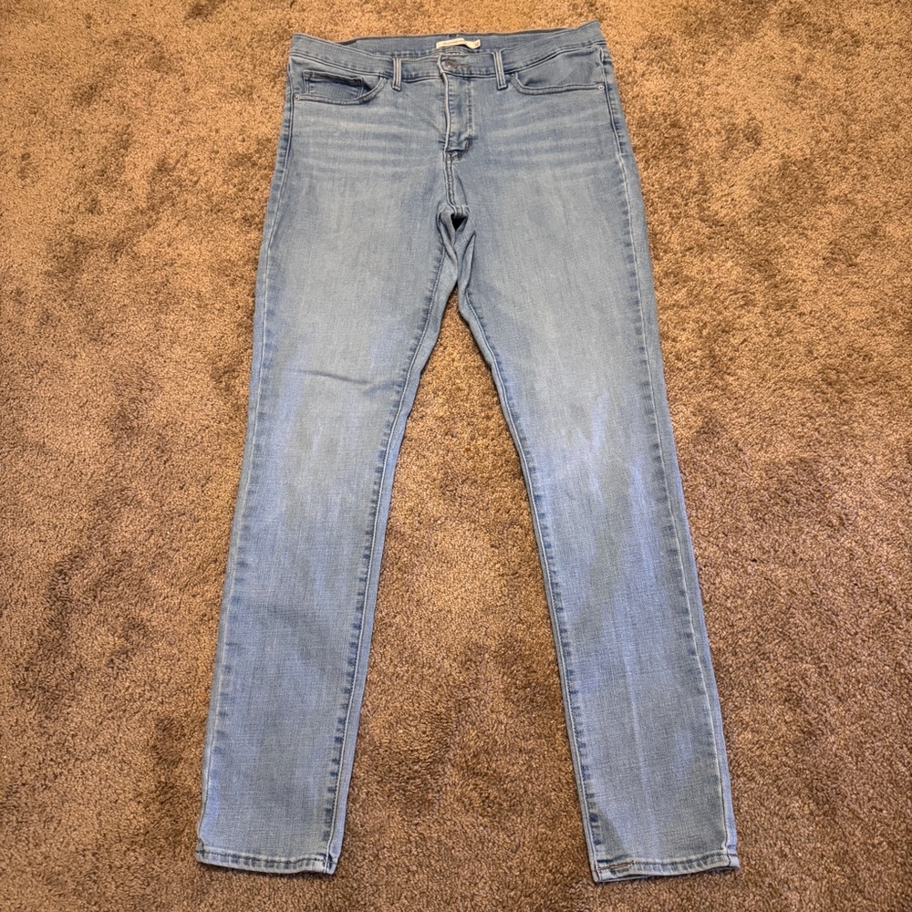Levis 311 Shaping Skinny Jeans Womens 32 Blue Denim Mid Rise Pockets Casual